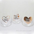 Rose Gold Logo Wain Gelas Tumbler STEMLESS